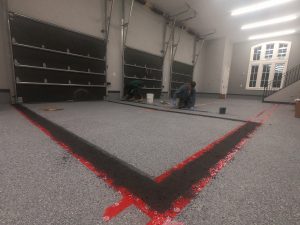 taping off lines for painting